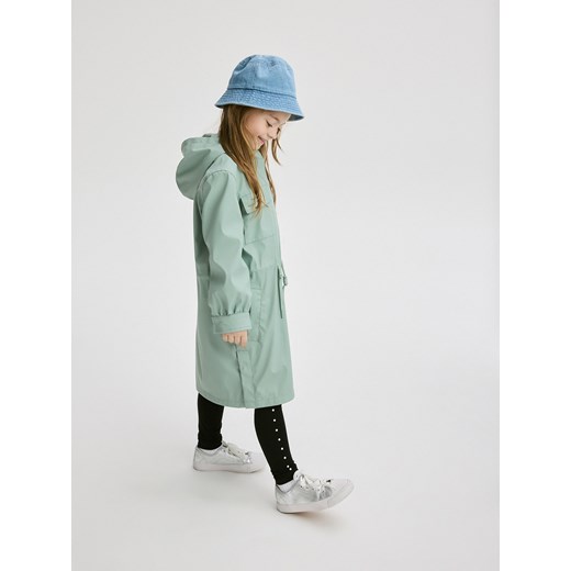Reserved - Gumowany płaszcz - jasnozielony ze sklepu Reserved w kategorii Płaszcze dziewczęce - zdjęcie 172654944
