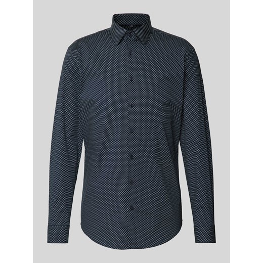 Koszula biznesowa o kroju slim fit ze wzorem na całej powierzchni ze sklepu Peek&Cloppenburg  w kategorii Koszule męskie - zdjęcie 172656044
