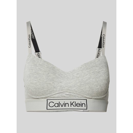Biustonosz z detalami z logo i zapięciem na haftkę Calvin Klein Underwear L wyprzedaż Peek&Cloppenburg 