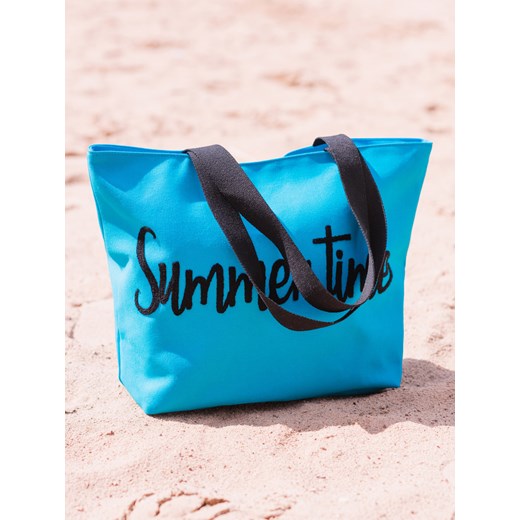 Torba plażowa na ramię 260BLR - niebieska ze sklepu Edoti w kategorii Torby letnie - zdjęcie 172656700