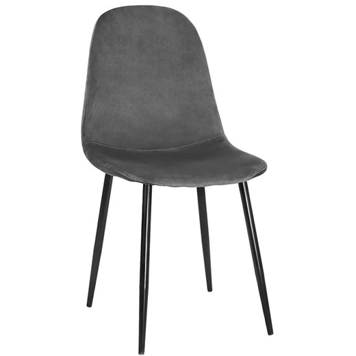 Ciemnoszare welurowe krzesło kuchenne - Rosato 3X Elior One Size Edinos.pl