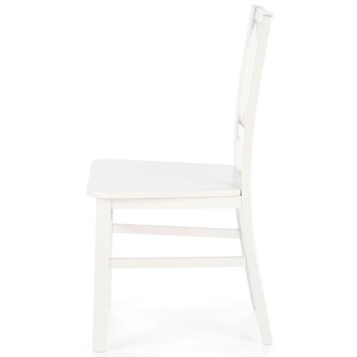 Białe drewniane krzesło typu krzyżak do stołu - Baxo 4X Elior One Size Edinos.pl