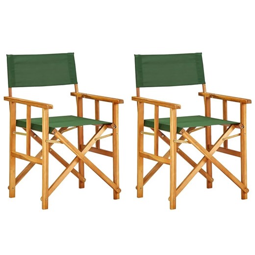 Krzesła reżyserskie składane zestaw Martin -zielone ze sklepu Edinos.pl w kategorii Krzesła ogrodowe - zdjęcie 172661733