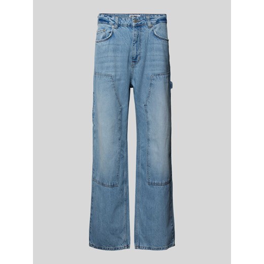 Jeansy o kroju baggy fit z pętlą na młotek ze sklepu Peek&Cloppenburg  w kategorii Jeansy męskie - zdjęcie 172662361
