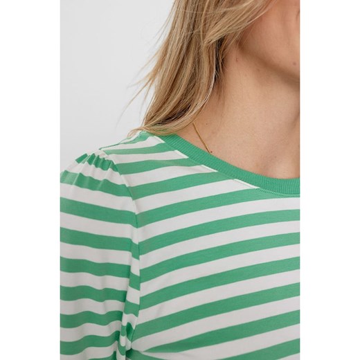 NÜMPH Koszulka &quot;Nudizzy&quot; w kolorze zielono-białym Nümph XL Limango Polska okazyjna cena