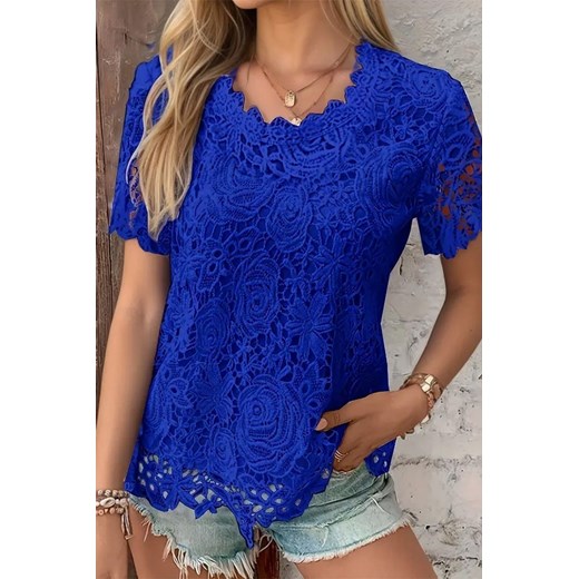 Bluzka KROELA BLUE ze sklepu Ivet Shop w kategorii Bluzki damskie - zdjęcie 172665733