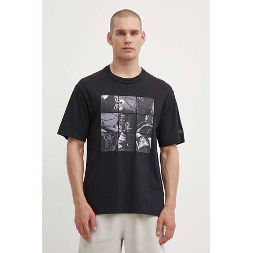 Reebok Classic t-shirt bawełniany Basketball męski kolor czarny z nadrukiem 100075508 ze sklepu ANSWEAR.com w kategorii T-shirty męskie - zdjęcie 172666472