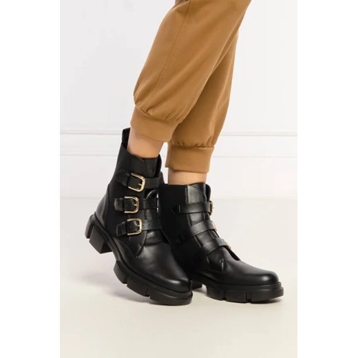 Pollini Skórzane botki VELAR45 40 okazja Gomez Fashion Store