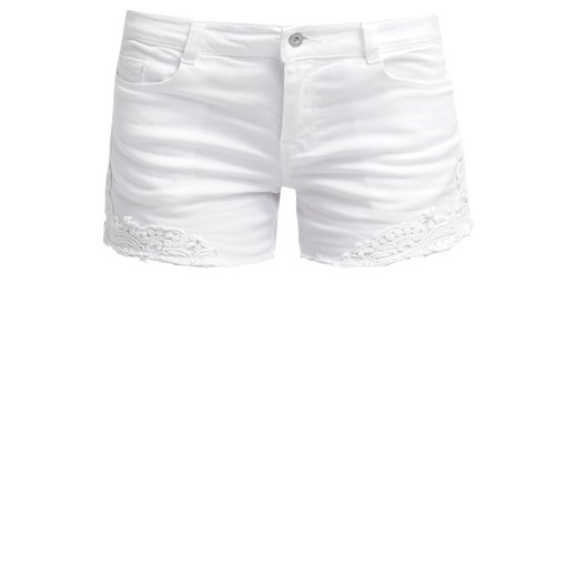 ONLY ONLCARRIE  Szorty jeansowe white zalando  abstrakcyjne wzory
