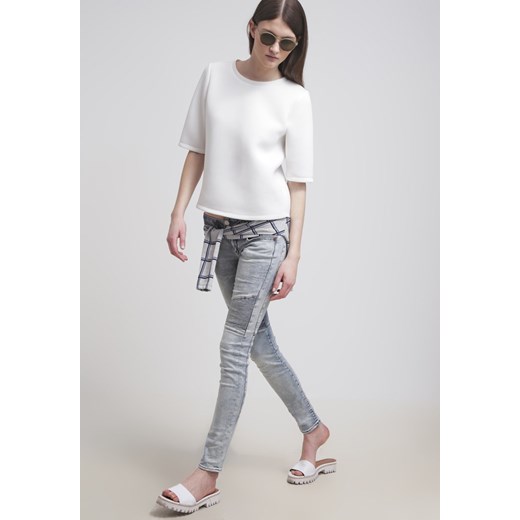 Herrlicher MOIRA SLIM Jeansy Slim fit bleach zalando  długie