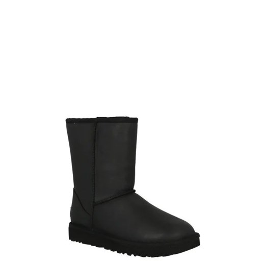 UGG Skórzane śniegowce W CLASSIC SHORT LEATHER | z dodatkiem wełny 38 Gomez Fashion Store