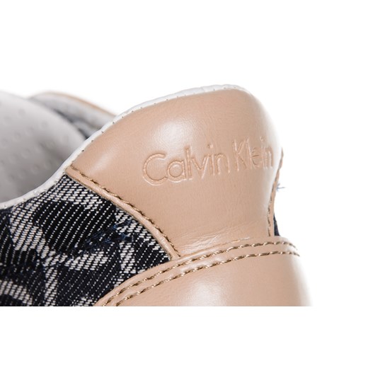 Sneakersy Calvin Klein Vero "Beige/Navy" be-jeans  skóra
