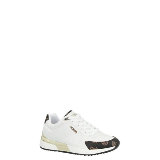 Buty sportowe damskie białe Guess sneakersy płaskie z tkaniny