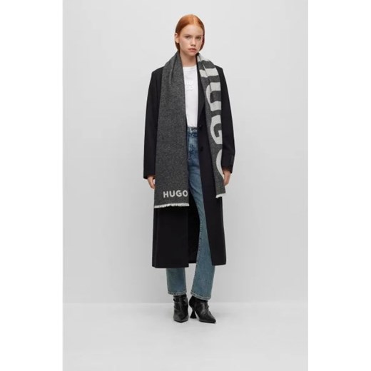 HUGO Wełniany dwustronny szal Alexie One Size Gomez Fashion Store okazyjna cena