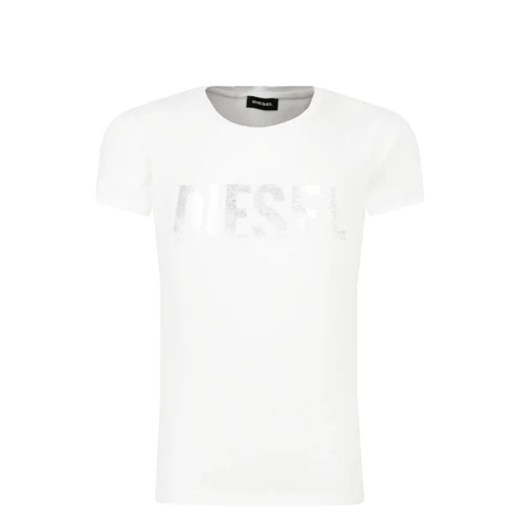Diesel T-shirt | Regular Fit ze sklepu Gomez Fashion Store w kategorii Bluzki dziewczęce - zdjęcie 172750871