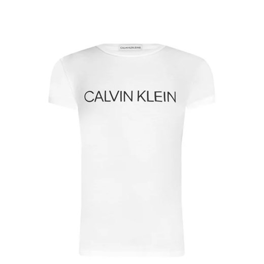 CALVIN KLEIN JEANS T-shirt INSTITUTIONAL | Slim Fit ze sklepu Gomez Fashion Store w kategorii Bluzki dziewczęce - zdjęcie 172750962