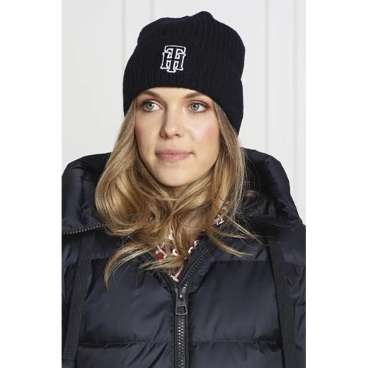 Tommy Hilfiger Czapka | z dodatkiem wełny Tommy Hilfiger One Size okazyjna cena Gomez Fashion Store