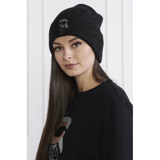 Karl Lagerfeld Wełniana czapka k/ikonik 2.0 lur Karl Lagerfeld One Size okazja Gomez Fashion Store