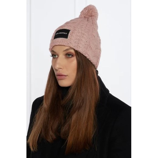 Karl Lagerfeld Wełniana czapka k/essential cable knit Karl Lagerfeld One Size okazja Gomez Fashion Store