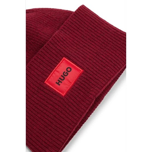 HUGO Wełniana czapka Xaff 6 One Size promocyjna cena Gomez Fashion Store