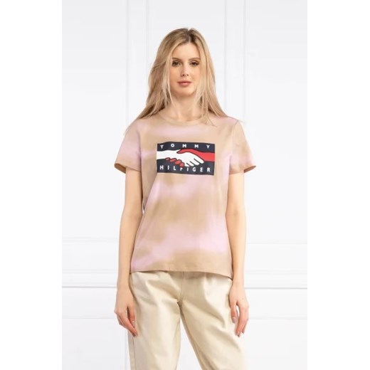 Tommy Hilfiger T-shirt | Regular Fit ze sklepu Gomez Fashion Store w kategorii Bluzki damskie - zdjęcie 172775112