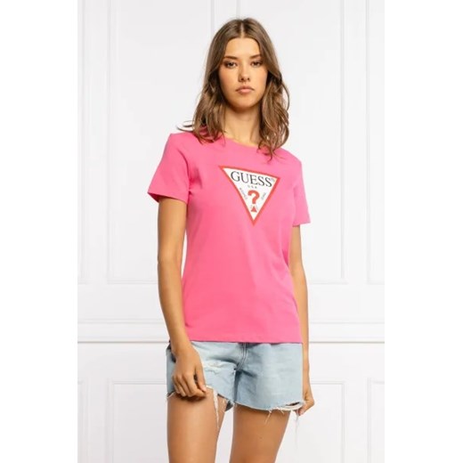 GUESS T-shirt ORIGINAL | Regular Fit ze sklepu Gomez Fashion Store w kategorii Bluzki damskie - zdjęcie 172776374