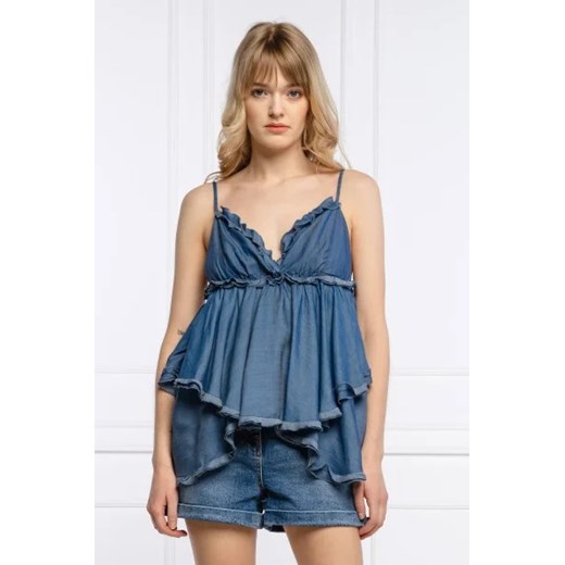 Pinko Top DIANA | Loose fit | denim ze sklepu Gomez Fashion Store w kategorii Bluzki damskie - zdjęcie 172777742