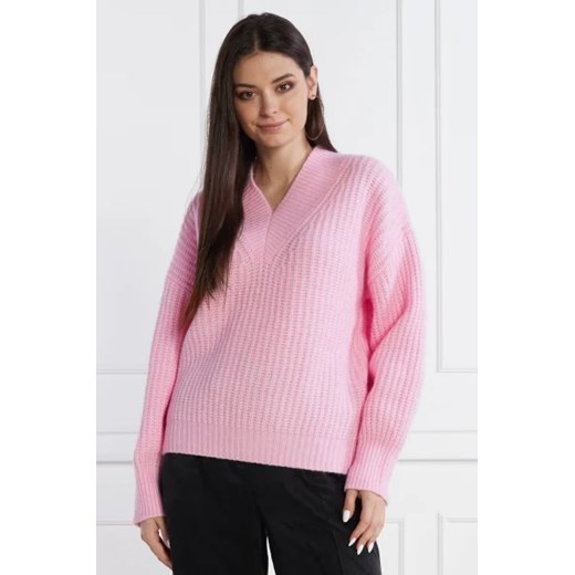 HUGO Wełniany sweter Sesamia | Oversize fit L promocja Gomez Fashion Store