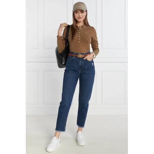 Bluzka damska Tommy Hilfiger z lyocellu z kołnierzykiem 
