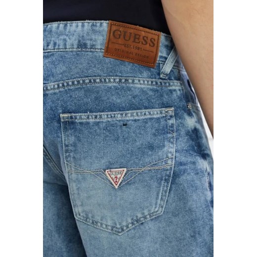 GUESS Szorty SONNY SHORT | Regular Fit | z dodatkiem lnu Guess 32 okazja Gomez Fashion Store