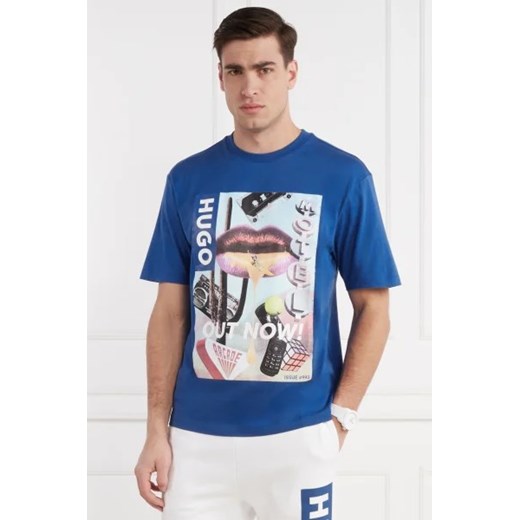 Hugo Blue T-shirt Narcado | Regular Fit ze sklepu Gomez Fashion Store w kategorii T-shirty męskie - zdjęcie 172781700