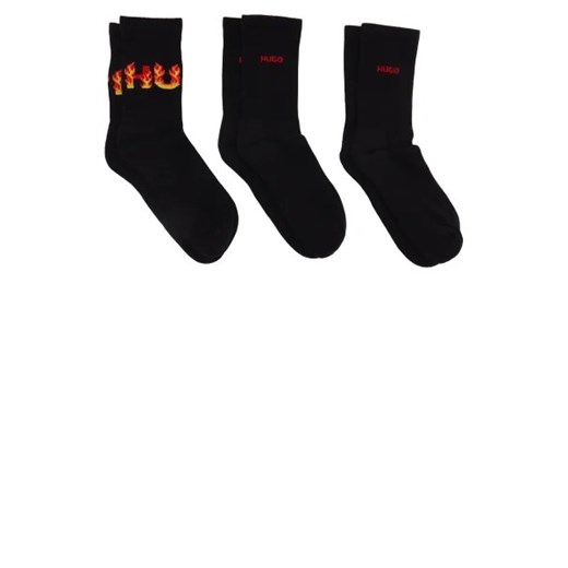 Hugo Bodywear Skarpety 3-pack QS RIB FLAMES 43/46 wyprzedaż Gomez Fashion Store