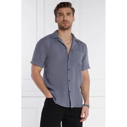 HUGO Lniana koszula Ellino | Comfort fit S wyprzedaż Gomez Fashion Store