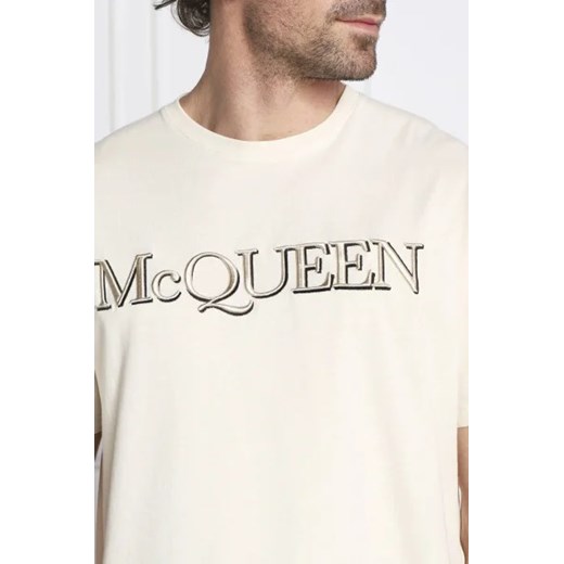 Alexander McQueen T-shirt LOGO EMB | Regular Fit XL wyprzedaż Gomez Fashion Store