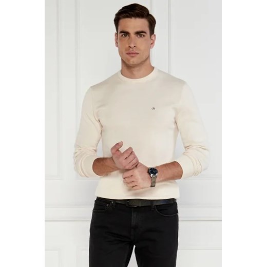 Calvin Klein Sweter | Classic fit | z dodatkiem jedwabiu ze sklepu Gomez Fashion Store w kategorii Swetry męskie - zdjęcie 172785520