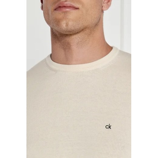 Calvin Klein Sweter | Classic fit | z dodatkiem jedwabiu Calvin Klein L Gomez Fashion Store