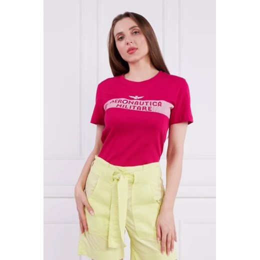 Aeronautica Militare T-shirt | Slim Fit ze sklepu Gomez Fashion Store w kategorii Bluzki damskie - zdjęcie 172785853