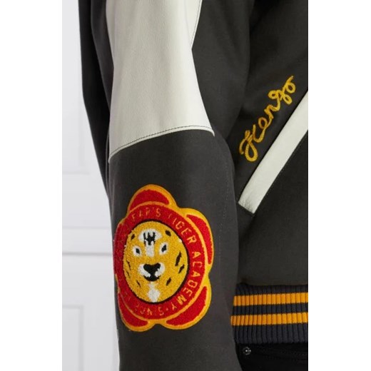 Kenzo Skórzana kurtka bomber | Regular Fit | z dodatkiem wełny Kenzo M Gomez Fashion Store okazja