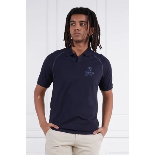 Napapijri Polo E-SANTIAGO SS BRIGHTWHITE 002 | Regular Fit ze sklepu Gomez Fashion Store w kategorii T-shirty męskie - zdjęcie 172787923
