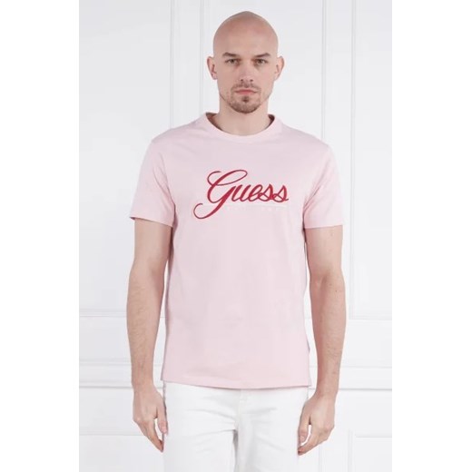 GUESS T-shirt SS CN GUESS 3D EMBRO | Regular Fit ze sklepu Gomez Fashion Store w kategorii T-shirty męskie - zdjęcie 172788902