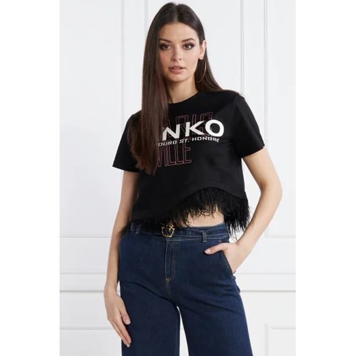 Pinko T-shirt | Cropped Fit ze sklepu Gomez Fashion Store w kategorii Bluzki damskie - zdjęcie 172789134