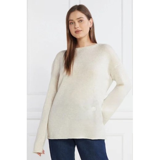 Tommy Hilfiger Wełniany sweter BOAT-NK | Relaxed fit ze sklepu Gomez Fashion Store w kategorii Swetry damskie - zdjęcie 172789144