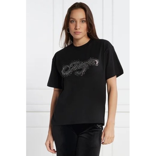 Juicy Couture T-shirt BOYFRIEND SCATTER DIAMANTE | Classic fit ze sklepu Gomez Fashion Store w kategorii Bluzki damskie - zdjęcie 172789413