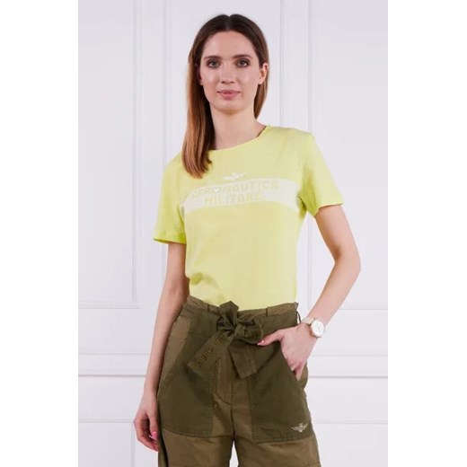 Aeronautica Militare T-shirt | Slim Fit ze sklepu Gomez Fashion Store w kategorii Bluzki damskie - zdjęcie 172790044