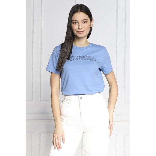 Tommy Hilfiger T-shirt TONAL | Regular Fit ze sklepu Gomez Fashion Store w kategorii Bluzki damskie - zdjęcie 172790253