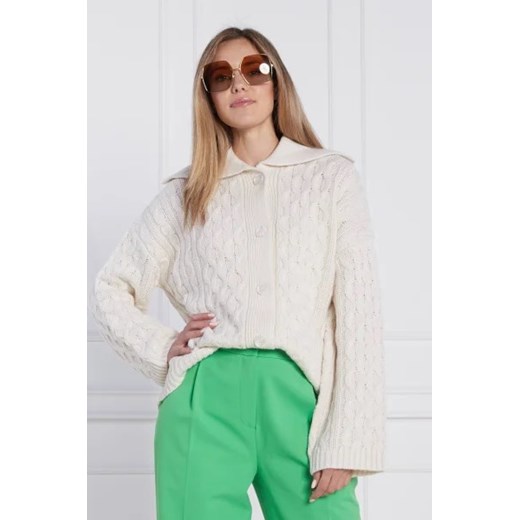 Samsøe Samsøe Wełniany kardigan | Relaxed fit XS/S wyprzedaż Gomez Fashion Store