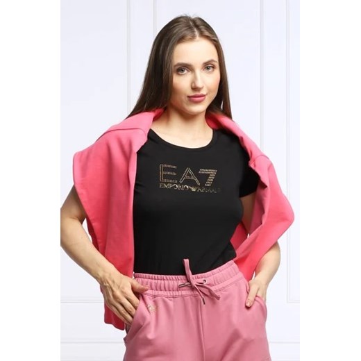 EA7 T-shirt | Regular Fit ze sklepu Gomez Fashion Store w kategorii Bluzki damskie - zdjęcie 172791504