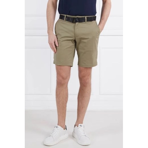 Calvin Klein Szorty + pasek MODERN TWILL | Slim Fit Calvin Klein 38 wyprzedaż Gomez Fashion Store