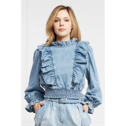 Pinko Bluzka TURBATA | Cropped Fit | denim ze sklepu Gomez Fashion Store w kategorii Bluzki damskie - zdjęcie 172791810