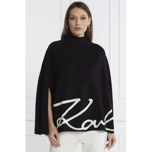 Karl Lagerfeld Ponczo karl signature cape | Loose fit ze sklepu Gomez Fashion Store w kategorii Poncza - zdjęcie 172793011